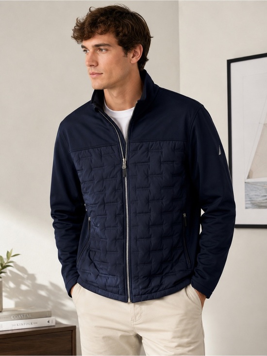 Nautica Other - Nautica Navy Men’s Mixed Media Water Resistant Jacket Size XXL
